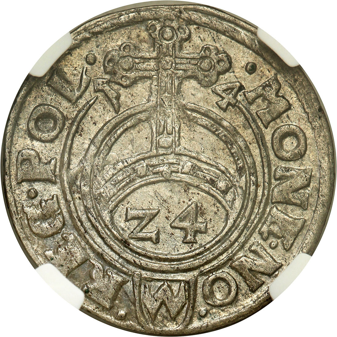 Zygmunt III Waza. Półtorak 1614, Bydgoszcz - orzeł na awersie NGC AU50 - RZADKOŚĆ R4